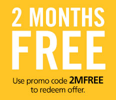 2 Months free Promo
